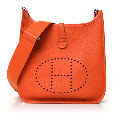 hermes brown saddle bag|hermes evelyne sizes and prices.